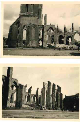 Fast völlig zerstört: Die Kirche nach den Bombenangriffen 1945