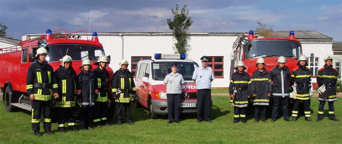 Die Betriebsfeuerwehr des Museumsvereins.
