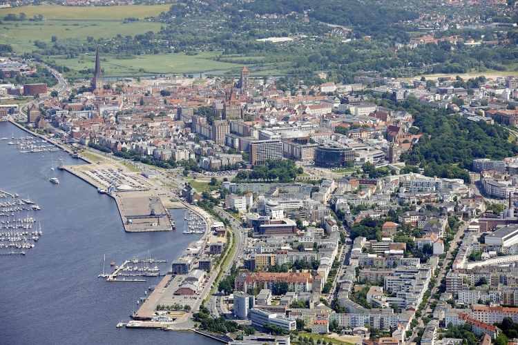 Blick auf Rostock.