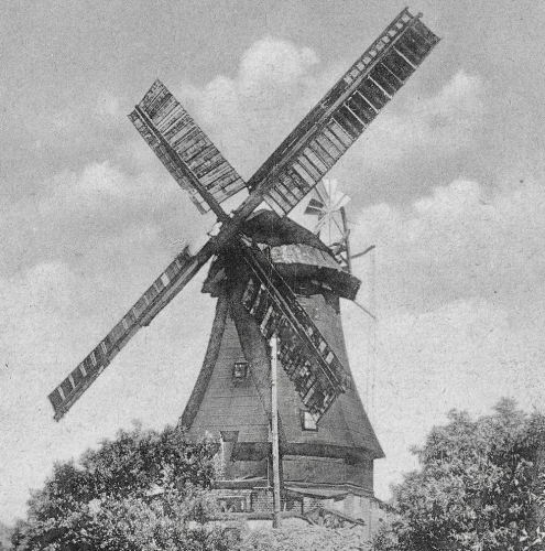 Bis 1948 gab es diese Holländerwindmühle in Krembz.