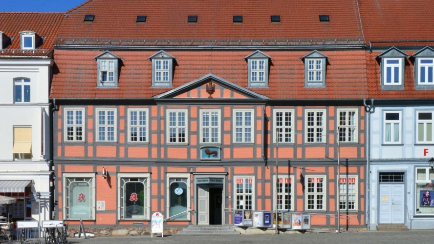 Das „Haus des Gastes“ in einem Fachwerkbau aus dem 18. Jahrhundert.