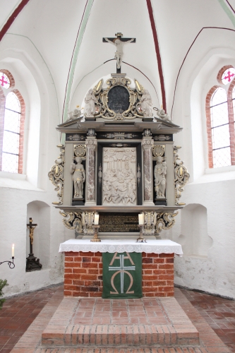 Der Altar der Schlagsdorfer Kirche.